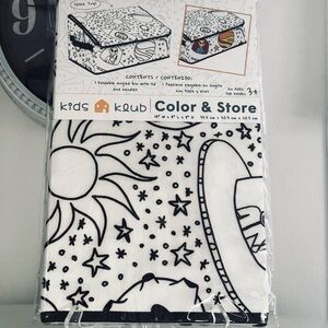 Kids Klub, Color & Store Lidded Collapsible Storage Bin in Space Print
